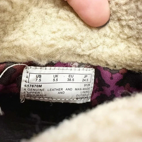 TIMBERLAND Earth Keepers Womens 7.5 Wedge Shearling Lined Brown Booties - Picture 5 of 7